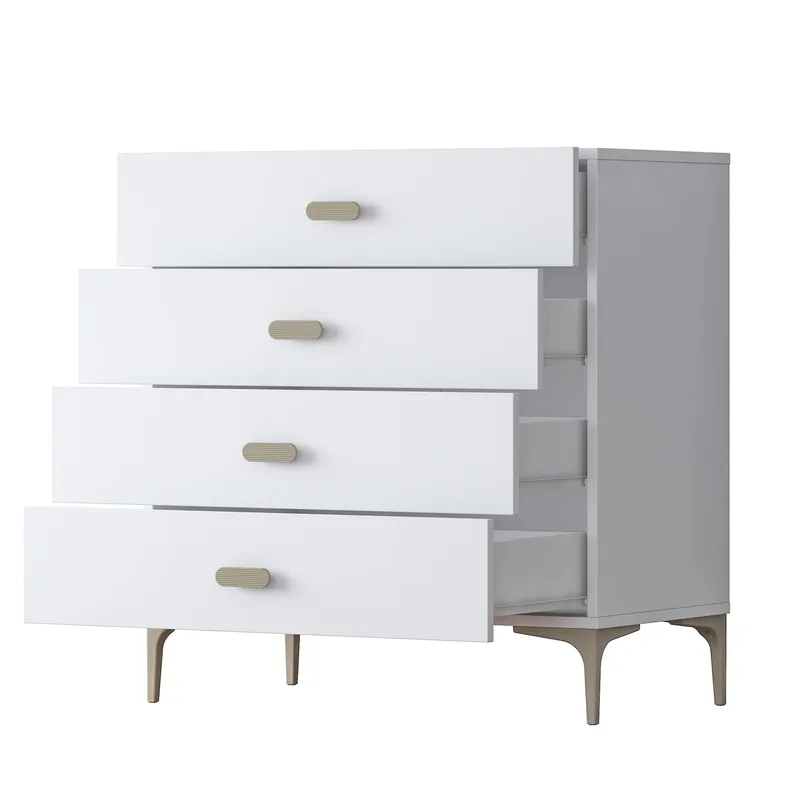 Lipasto Wallxpert Cleo-hylly (85,6 x 90,7 x 45 cm) valkoinen - Valkoinen - Säilytys - Säilytyskalusteet - Lipasto