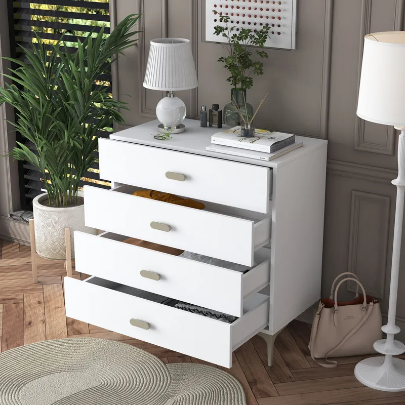 Lipasto Wallxpert Cleo-hylly (85,6 x 90,7 x 45 cm) valkoinen - Valkoinen - Säilytys - Säilytyskalusteet - Lipasto