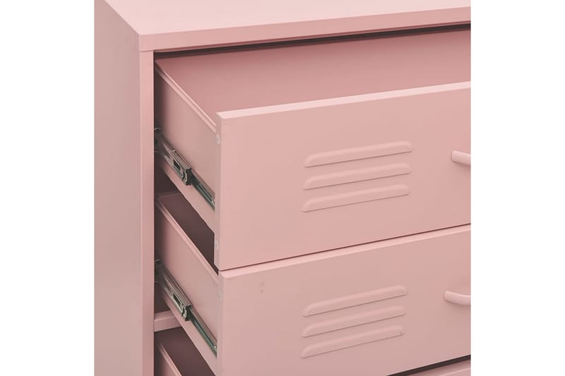 Lipasto pinkki 80x35x101,5 cm teräs - Säilytys - Säilytyskalusteet - Lipasto