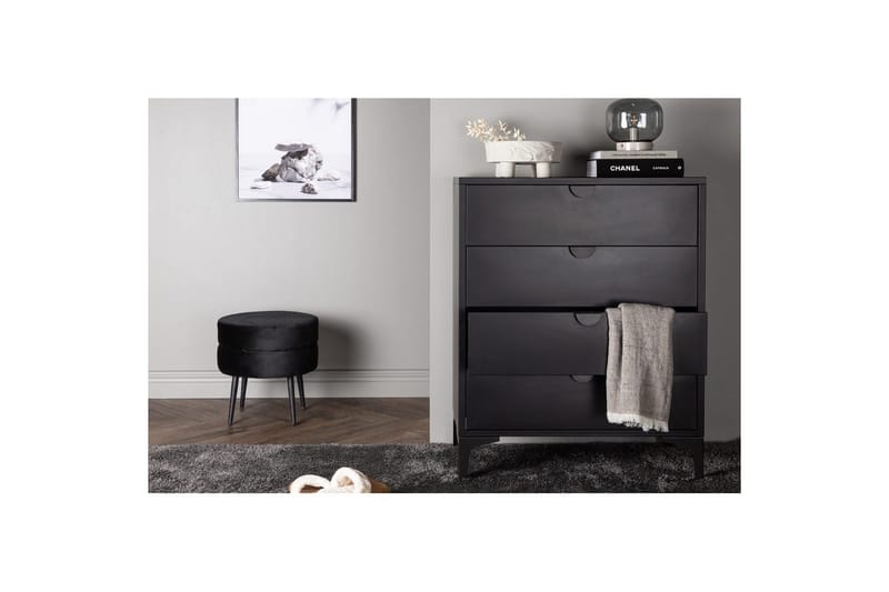 Lipasto Piring - Musta, 40x78x98 - Säilytys - Säilytyskalusteet - Lipasto