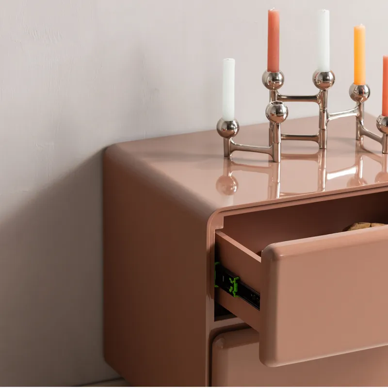 Lipasto/Yöpöytä Lustra 57 cm - Vanharoosa - Huonekalut - Pöytä & ruokailuryhmä - Apupöytä & sivupöytä - Yöpöytä