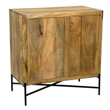 Livano-senkki 91 cm 3D-kuvio teollinen tyyli - lämmin vaaleanruskea ja musta - Säilytys - Säilytyskalusteet - Senkki