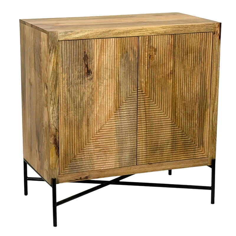 Livano-senkki 91 cm 3D-kuvio teollinen tyyli, lämmin vaaleanruskea ja musta