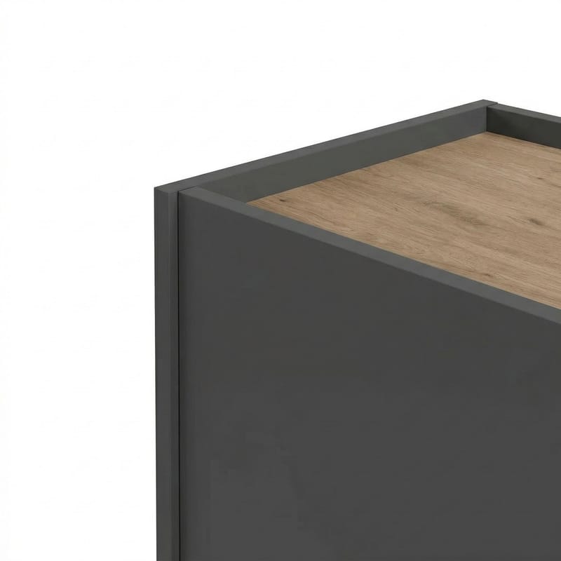 Lomar konsolipöytä 150x82,9x40,5 cm - Antrasiitti/Luonnontammi musta - Säilytys - Säilytyskalusteet - Senkki