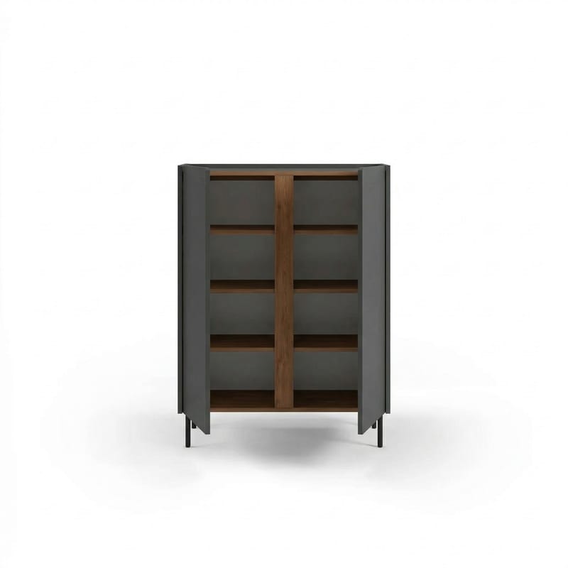 Lomar senkki 90x120,4x40,5 cm - Antrasiitti/Luonnontammi/Musta - Säilytys - Säilytyskalusteet - Senkki