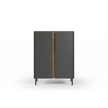 Lomar senkki 90x120,4x40,5 cm - Antrasiitti/Luonnontammi/Musta - Säilytys - Säilytyskalusteet - Senkki