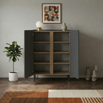Lomar senkki 90x120,4x40,5 cm - Antrasiitti/Luonnontammi/Musta - Säilytys - Säilytyskalusteet - Senkki