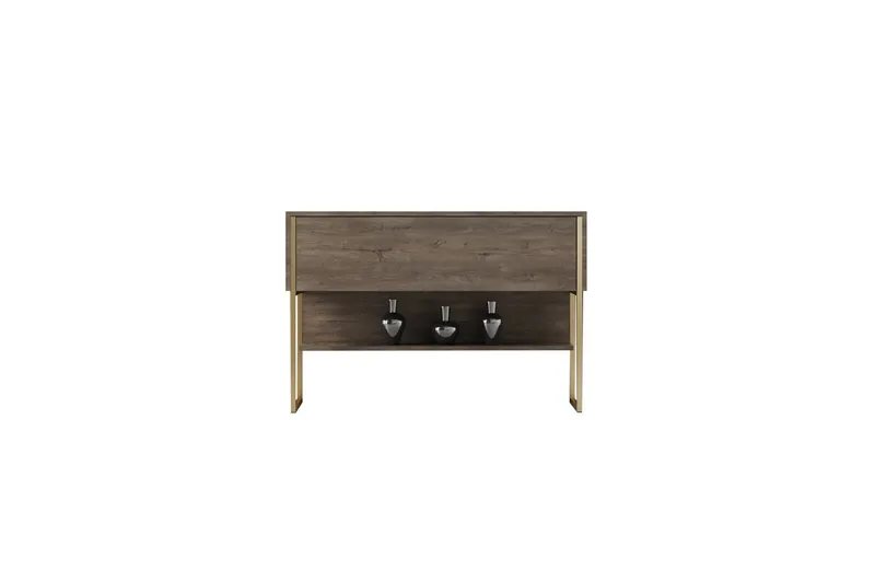 Luxe Lipasto 120 cm - Kulta/Pähkinäpuu - Säilytys - Säilytyskalusteet - Lipasto