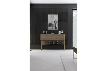 Luxe Lipasto 120 cm - Kulta/Pähkinäpuu - Säilytys - Säilytyskalusteet - Lipasto