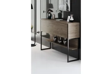 Luxe Lipasto 120 cm - Musta/Pähkinäpuu - Säilytys - Säilytyskalusteet - Lipasto