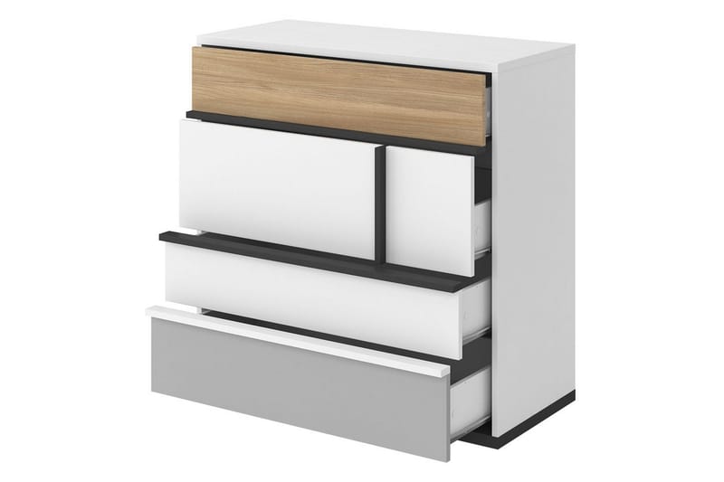 Metropolitan Bureau - Ruskea/Valkoinen/Vaaleanharmaa/Musta - Säilytys - Säilytyskalusteet - Lipasto