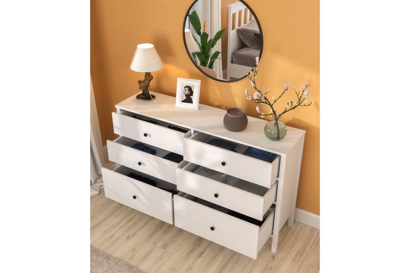 Meyric Kulmalipasto 154 cm - Luonnollinen/Valkoinen - Säilytys - Säilytyskalusteet - Lipasto