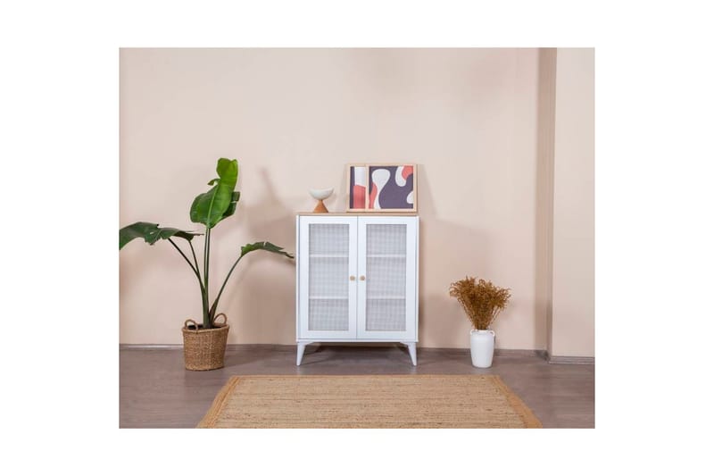 Mjudi senkki 90x41 cm - Luonnollinen/Valkoinen - Säilytys - Säilytyskalusteet - Senkki