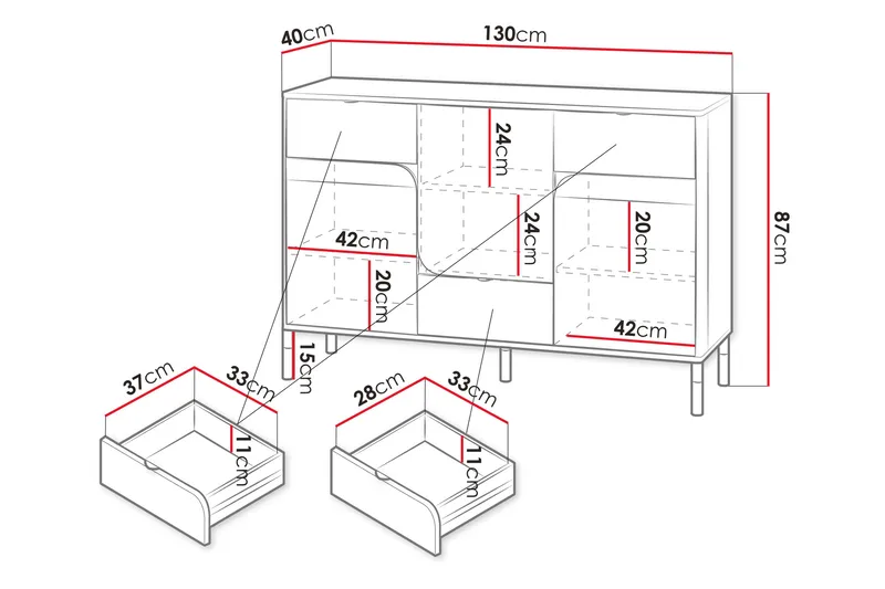 Monfort Agency - Beige - Säilytys - Säilytyskalusteet - Lipasto