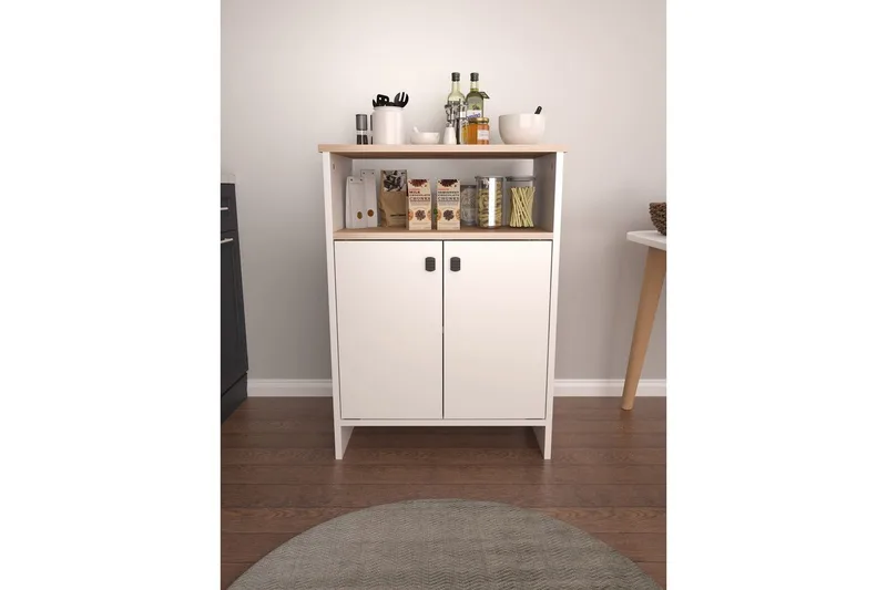 Monikäyttöinen kaappi Cladells-sonomo / valkoinen - Valkoinen - Säilytys - Säilytyskalusteet - Lipasto
