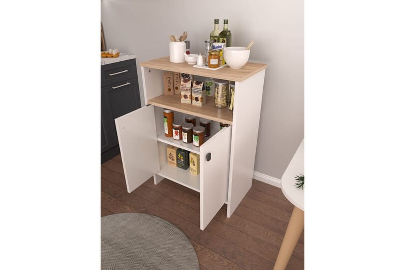 Monikäyttöinen kaappi Cladells-sonomo / valkoinen - Valkoinen - Säilytys - Säilytyskalusteet - Lipasto