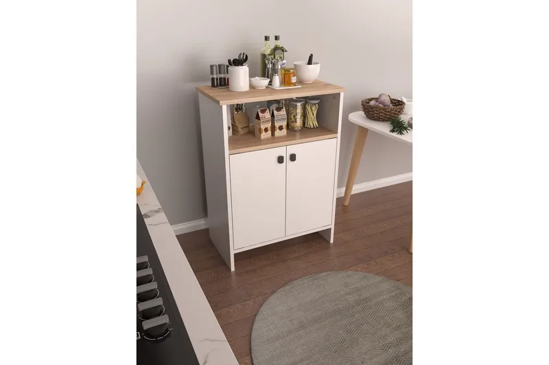 Monikäyttöinen kaappi Cladells-sonomo / valkoinen - Valkoinen - Säilytys - Säilytyskalusteet - Lipasto