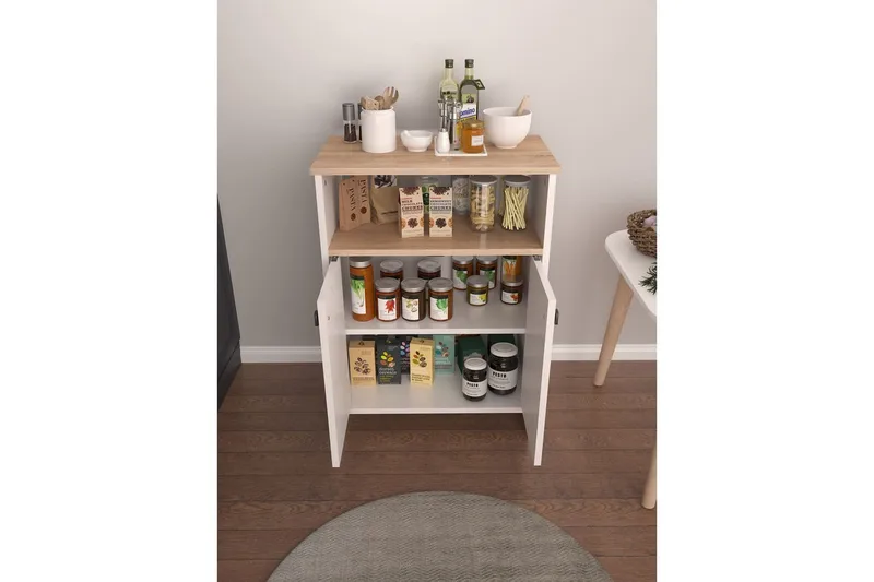 Monikäyttöinen kaappi Cladells-sonomo / valkoinen - Valkoinen - Säilytys - Säilytyskalusteet - Lipasto