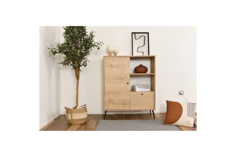 Monikäyttöinen kaappi Mjudi Tammi - Tammi - Säilytys - Säilytyskalusteet - Lipasto