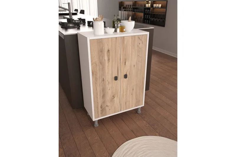 Monikäyttöinen kaappi Sourav Atlantic Mänty / Valkoinen - Ruskea/Valkoinen - Säilytys - Säilytyskalusteet - Lipasto