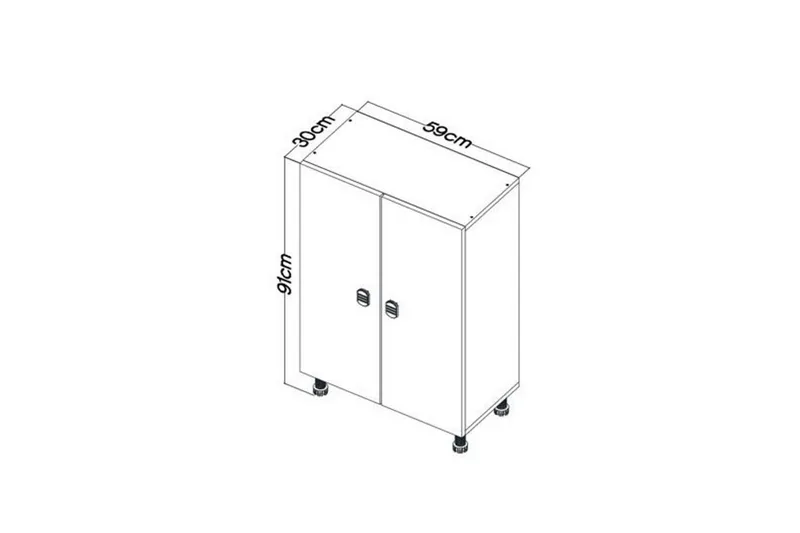 Monikäyttöinen kaappi Sourav Atlantic Mänty / Valkoinen - Ruskea/Valkoinen - Säilytys - Säilytyskalusteet - Lipasto
