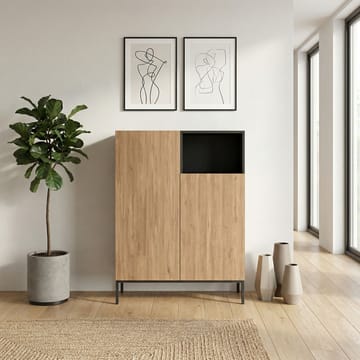 Morlen senkki 90x120x41,8 cm - Natural Oak, Wood Black, Sandstone - Säilytys - Säilytyskalusteet - Senkki