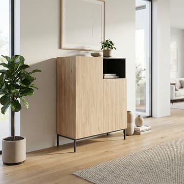 Morlen senkki 90x120x41,8 cm - Natural Oak, Wood Black, Sandstone - Säilytys - Säilytyskalusteet - Senkki
