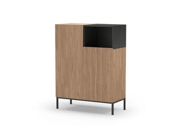 Morlen senkki 90x120x41,8 cm - Natural Oak, Wood Black, Sandstone - Säilytys - Säilytyskalusteet - Senkki