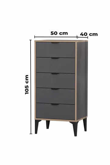 Olyros lipasto 105 cm - Antrasiitti - Säilytys - Säilytyskalusteet - Lipasto