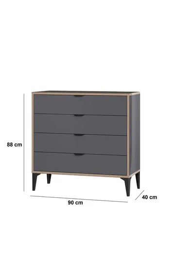 Olyros lipasto 90 cm - Antrasiitti - Säilytys - Säilytyskalusteet - Lipasto