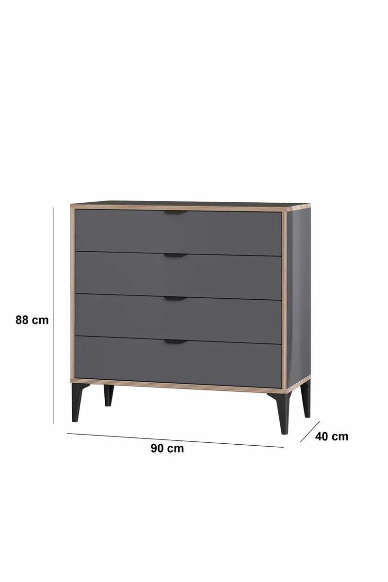Olyros lipasto 90 cm - Antrasiitti - Säilytys - Säilytyskalusteet - Lipasto