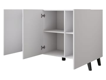 Orvik senkki 120 cm puuta metallijaloilla - Musta - Säilytys - Säilytyskalusteet - Senkki