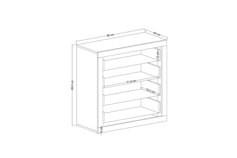 Ranko Lipasto 90 cm - Keskisävyinen puu - Säilytys - Säilytyskalusteet - Lipasto