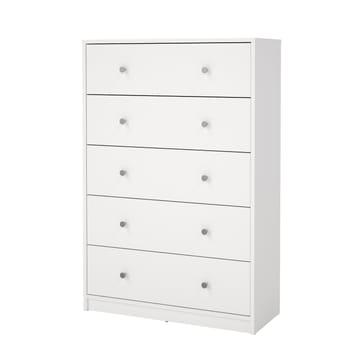 Renor lipasto 5 laatikolla Valkoinen 72x30x108 cm - Säilytys - Säilytyskalusteet - Lipasto