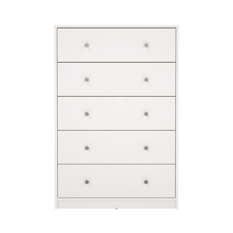 Renor lipasto 5 laatikolla Valkoinen 72x30x108 cm - Säilytys - Säilytyskalusteet - Lipasto