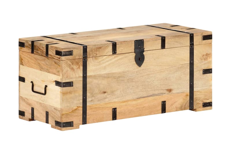 Arkku 90x40x40 cm täysi mangopuu - Ruskea - Säilytys - Säilytyskalusteet - Säilytysarkku