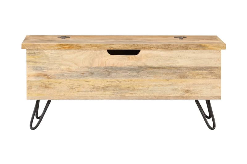Arkku 90x40x45 cm täysi mangopuu - Säilytys - Säilytyskalusteet - Säilytysarkku