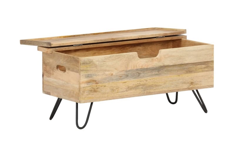 Arkku 90x40x45 cm täysi mangopuu - Säilytys - Säilytyskalusteet - Säilytysarkku