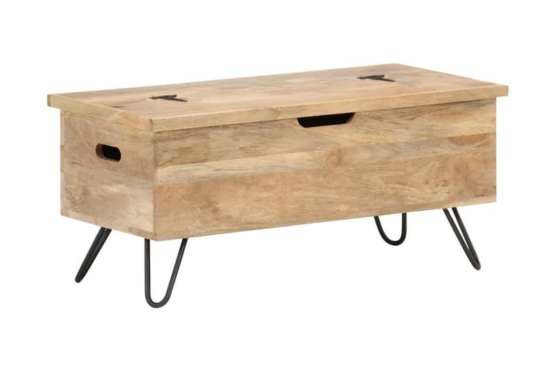 Arkku 90x40x45 cm täysi mangopuu - Säilytys - Säilytyskalusteet - Säilytysarkku
