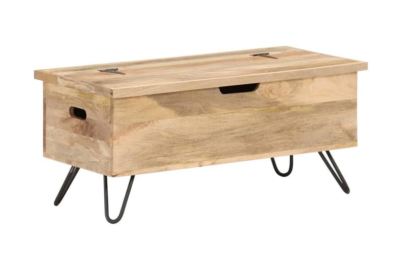 Arkku 90x40x45 cm täysi mangopuu - Säilytys - Säilytyskalusteet - Säilytysarkku