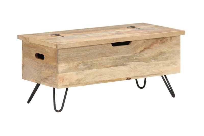 Arkku 90x40x45 cm täysi mangopuu - Säilytys - Säilytyskalusteet - Säilytysarkku