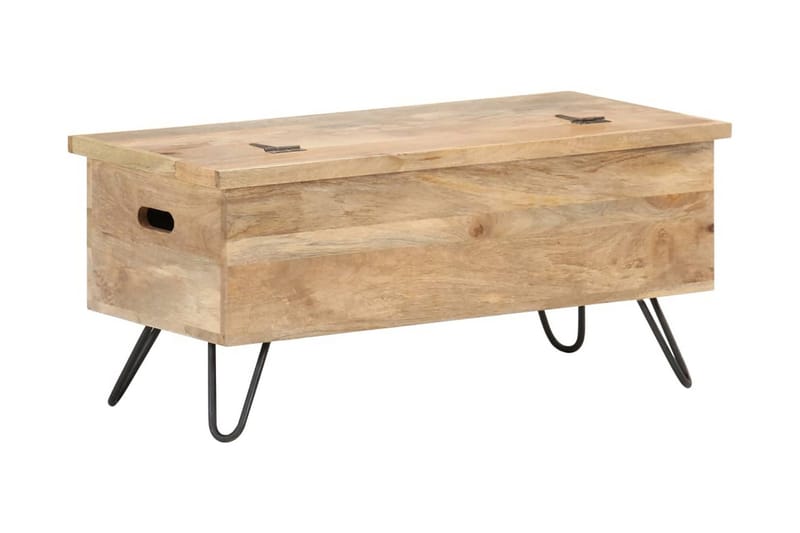 Arkku 90x40x45 cm täysi mangopuu - Säilytys - Säilytyskalusteet - Säilytysarkku