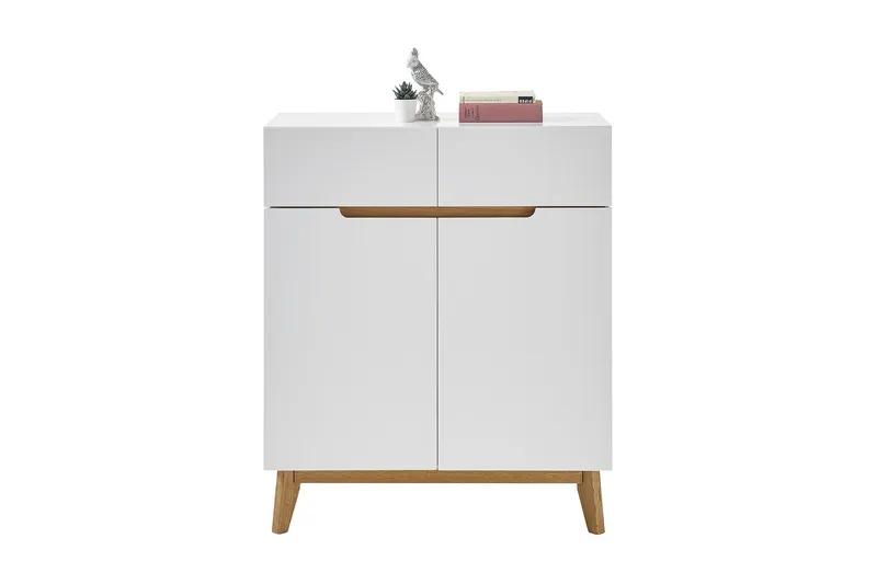 Eteisarkku Marleny 85 cm - Valkoinen/Tammi - Säilytys - Säilytyskalusteet - Säilytysarkku