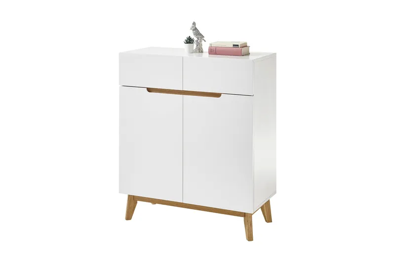Eteisarkku Marleny 85 cm - Valkoinen/Tammi - Säilytys - Säilytyskalusteet - Säilytysarkku