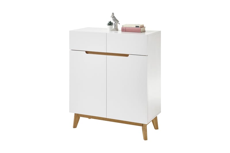Eteisarkku Marleny 85 cm - Valkoinen/Tammi - Säilytys - Säilytyskalusteet - Säilytysarkku