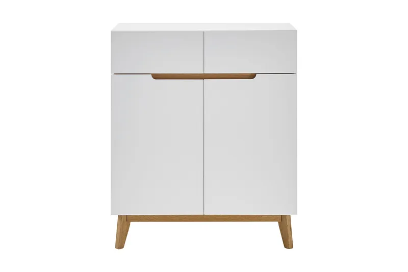 Eteisarkku Marleny 85 cm - Valkoinen/Tammi - Säilytys - Säilytyskalusteet - Säilytysarkku