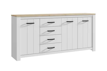 Lipasto Luxted 206 cm - Valkoinen/Ruskea - Säilytys - Säilytyskalusteet - Säilytysarkku