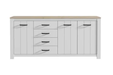 Lipasto Luxted 206 cm - Valkoinen/Ruskea - Säilytys - Säilytyskalusteet - Säilytysarkku