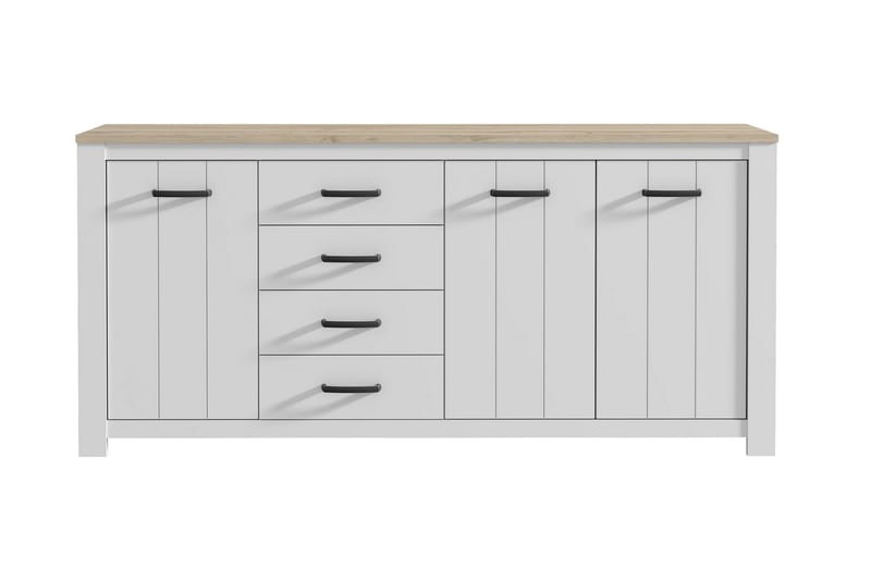 Lipasto Luxted 206 cm - Valkoinen/Ruskea - Säilytys - Säilytyskalusteet - Säilytysarkku