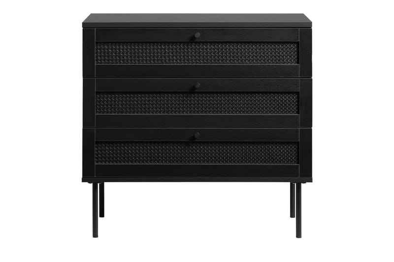 Säilytysarkku Benzem 3 laatikolla 80 cm, Musta